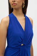 Joseph Ribkoff Royal Sapphire Silky Knit Halter Sheath Dress Style 252161