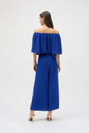 Joseph Ribkoff Royal Sapphire Off-Shoulder Culotte Jumpsuit Style 252170