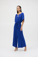 Joseph Ribkoff Royal Sapphire Off-Shoulder Culotte Jumpsuit Style 252170
