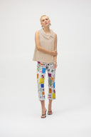 Joseph Ribkoff White Sleeveless Straight Top Style 252211