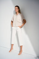 Joseph Ribkoff Hooded Short Sleeve Boxy Jacket Style 252222