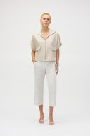 Joseph Ribkoff Hooded Short Sleeve Boxy Jacket Style 252222