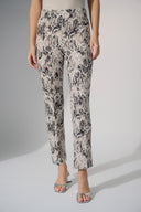 Joseph Ribkoff Beige/Multi Python Print Straight Leg Pants Style 252238