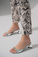 Joseph Ribkoff Beige/Multi Python Print Straight Leg Pants Style 252238