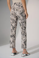 Joseph Ribkoff Beige/Multi Python Print Straight Leg Pants Style 252238