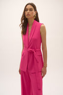 Joseph Ribkoff Geranium Crepe belted Straight Fit Vest Style 252709