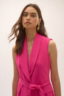 Joseph Ribkoff Geranium Crepe belted Straight Fit Vest Style 252709