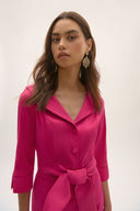 Joseph Ribkoff Geranium Stretch Taffeta Sheath Dress with Sash Belt Style 252718