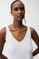 Joseph Ribkoff Metallic Knitted Camisole With Rhinestones Style 252915