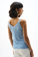 Joseph Ribkoff Metallic Knitted Camisole With Rhinestones Style 252915
