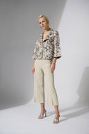 Joseph Ribkoff Beige/Multi Silky Knit Python Print Swing Jacket Style 252939