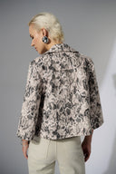 Joseph Ribkoff Beige/Multi Silky Knit Python Print Swing Jacket Style 252939