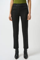 Joseph Ribkoff Black Silky Knit Straight Pull-On Pants Style 253000 .