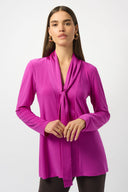 Joseph Ribkoff Silky Knit And Satin Straight Tunic Style 253003
