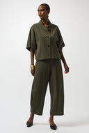 Joseph Ribkoff Avocado Heavy Knit Boxy Jacket Style 253015.