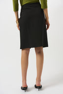 Joseph Ribkoff Black Heavy Knit A-Line Skirt Style 253036