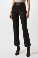 Joseph Ribkoff Black Leatherette Wide-Leg Pull-On Pants Style 253060