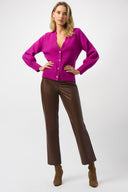 Joseph Ribkoff Leatherette Wide-Leg Pull-On Pants Style 253060