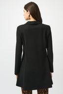Joseph Ribkoff Black Scuba Crepe Fit and Flare Coat Style 253068