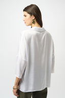 Joseph Ribkoff Hammered Satin Boxy Top Style 253076