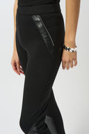 Joseph Ribkoff Heavy Knit and Leatherette Pull-On Legging Style 253078