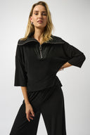 Joseph Ribkoff Black Silky Knit Jumpsuit Style 253081