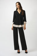 Joseph Ribkoff Colour Block Flared Top Style 253082