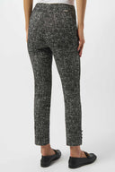Joseph Ribkoff Black/Off White Abstract Jacquard Straight Pull-On Pants Style 253099