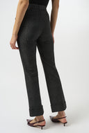 Joseph Ribkoff Black/Grey Heavy Knit Pull-On Flare Pants Style 253109