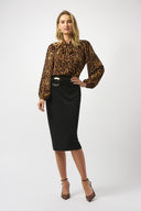 Joseph Ribkoff Moss Crepe Pencil Skirt Style 253134