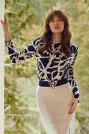 Frank Lyman Black/Beige Animal-print Top Style 253141