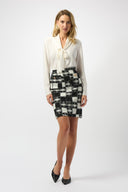 Joseph Ribkoff Plaid Print Pull-On Skirt Style 253146