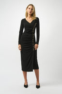 Joseph Ribkoff Black Silky Knit Pull-On Pencil Skirt Style 253147