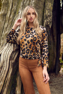 Frank Lyman Cheetah Long Sleeve Top Style 253157