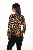 Frank Lyman Cheetah Long Sleeve Top Style 253157