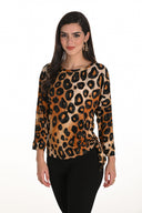 Frank Lyman Cheetah Long Sleeve Top Style 253157