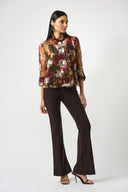 Joseph Ribkoff Abstract Print Two-Piece Trapeze Jacket Style 253163