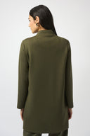 Joseph Ribkoff Khaki Scuba Jersey Straight Coat Style 253174