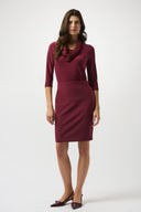 Joseph Ribkoff Silky Knit & Satin Burnout Fitted Top Style 253211