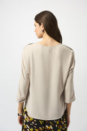 Joseph Ribkoff Soft Twill Boxy Top Style 253214