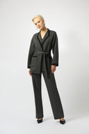 Joseph Ribkoff Scuba Jersey Belted Straight Coat Style 253223