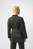 Joseph Ribkoff Scuba Jersey Belted Straight Coat Style 253223