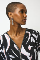 Joseph Ribkoff Abstract Print Fit And Flare Tunic Style 253224