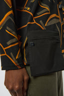 Joseph Ribkoff Black/Multi Silky Knit Abstract Print Boxy Top Style 253231