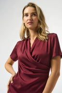 Joseph Ribkoff Satin And Silky Knit Wrap Top Style 253237
