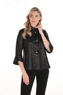 Frank Lyman Black Snake Skin 3/4 Bell Sleeve Jacket Style 253237