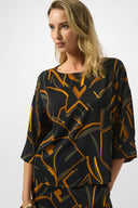 Joseph Ribkoff Geometric Print Boxy Top Style 253238