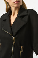 Joseph Ribkoff Black Scuba Jersey Boxy Jacket Style 253241