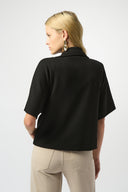 Joseph Ribkoff Black Scuba Jersey Boxy Jacket Style 253241