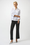 Joseph Ribkoff Checkered Print Flared Pants Style 253246